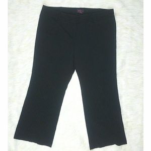 Torrid Black Pinstripe Dress Pants